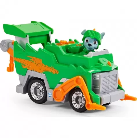 paw patrol rescue knights rocky con veicolo