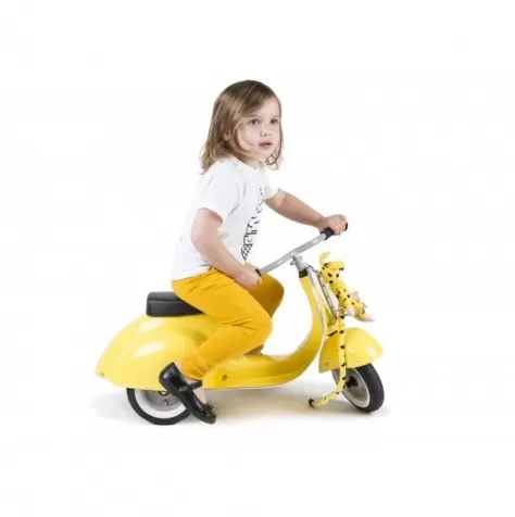 primo classic scooter cavalcabile in metallo - giallo: 2