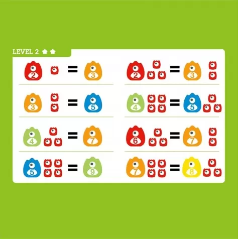 bilancia matematica con mostri