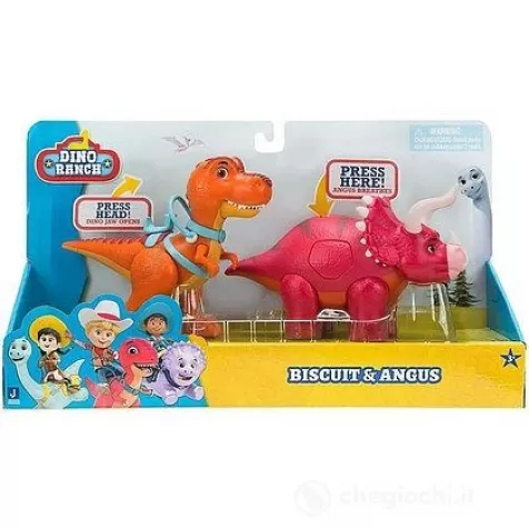 dino ranch - coppia di personaggi con funzioni set deluxe