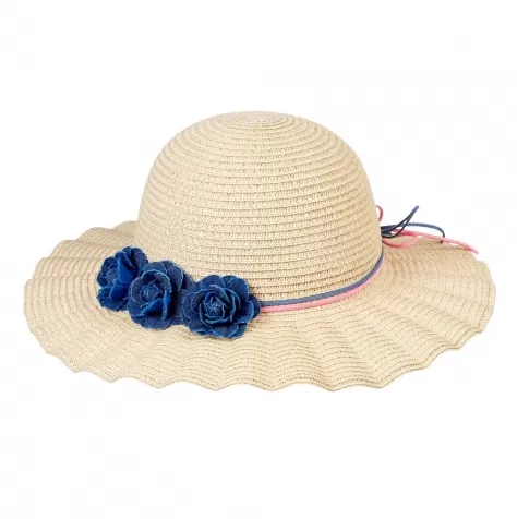 cappello nanette beige-blu