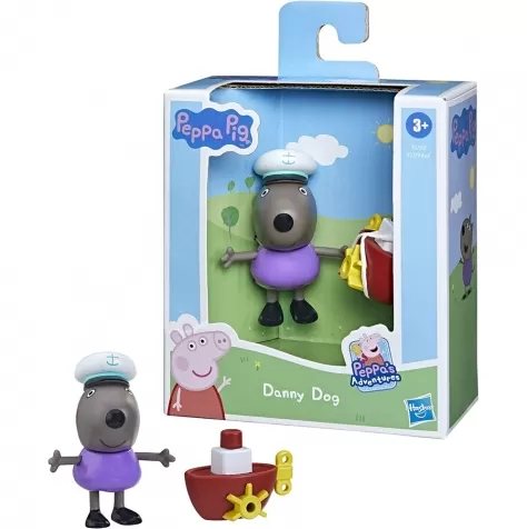 peppa pig - danny dog con nave giocattolo