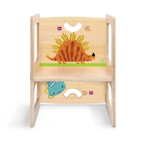 poltrona montessori in legno - dinosauri