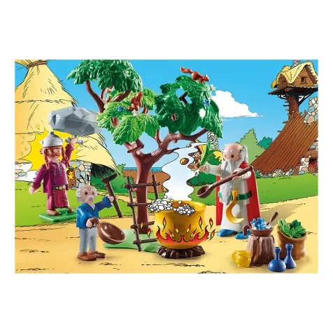 asterix - panoramix con calderone della pozione magica