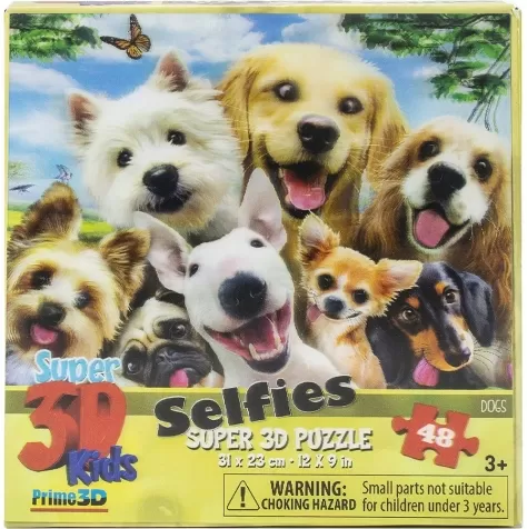 dogs selfie - puzzle 3d 48 pezzi