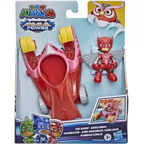 pj masks - veicolo animal power di gufetta con personaggio