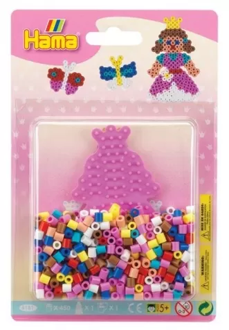 hama base piccola con perline midi - principessa