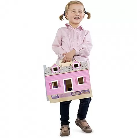 casa delle bambole in legno trasportabile fold & go - personaggi inclusi!: 3