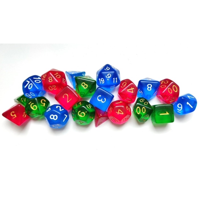 coyn gaming dice red - set di 7 dadi poliedrici