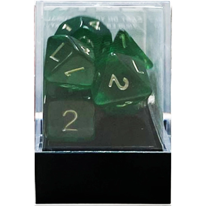 coyn gaming dice green - set di 7 dadi poliedrici