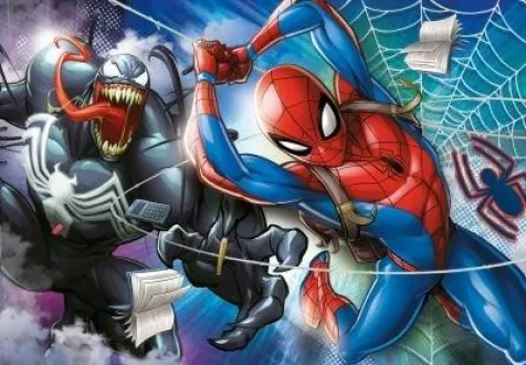 spiderman vs venom - puzzle 104 pezzi