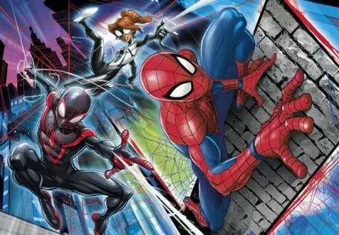 spiderman vs spiderman nero - puzzle 180 pezzi