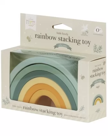 arcobaleno impilabile in silicone alimentare - verde
