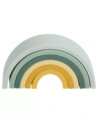 arcobaleno impilabile in silicone alimentare - verde