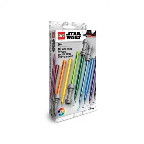 penna gel spada laser - star wars 10 pezzi multicolori