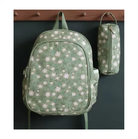 astuccio per la scuola con chiusura a zip - verde salvia - 20x8x7 cm: 2