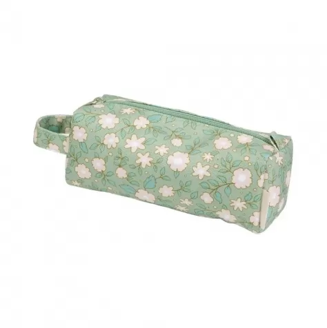 astuccio per la scuola con chiusura a zip - verde salvia - 20x8x7 cm: 3