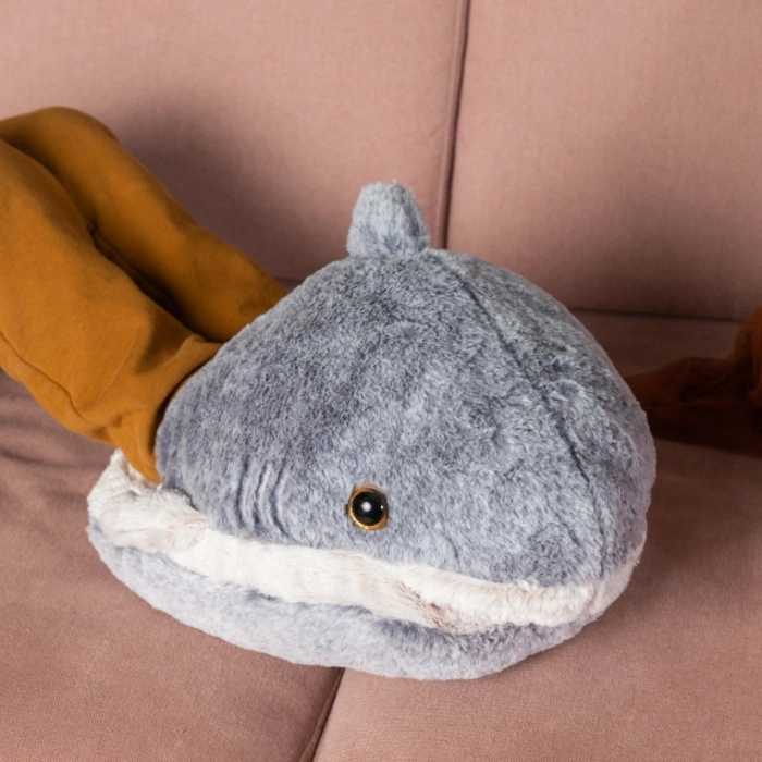 peluche scaldapiedi - squalo 30cm