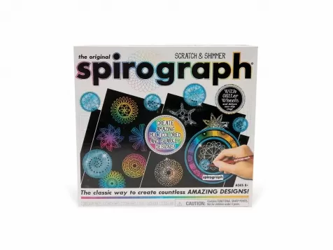 spirograph scratch and shimmer - spirografo con accessori