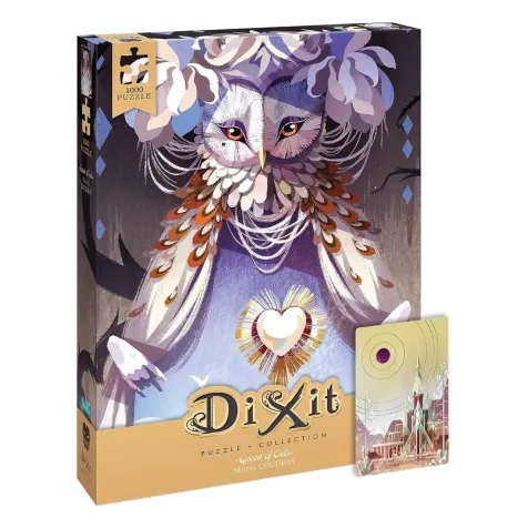 dixit puzzle - queen of owls puzzle 1000 pezzi: 1