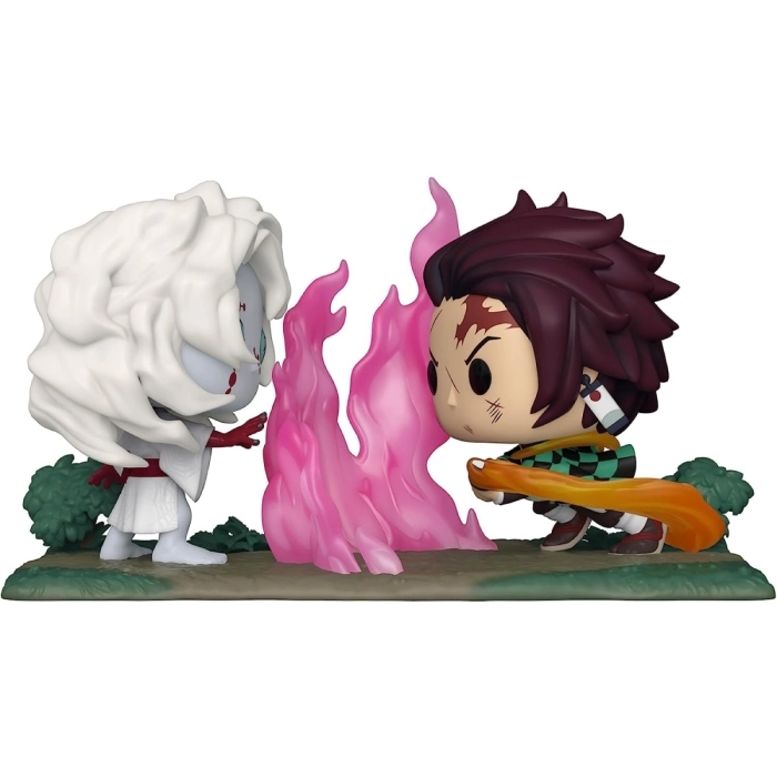 demon slayer - tanjiro vs rui - funko pop figure moments 1034: 2