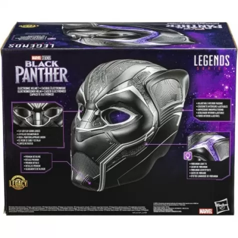 marvel legends - casco elettronico black panther replica con luci e suoni