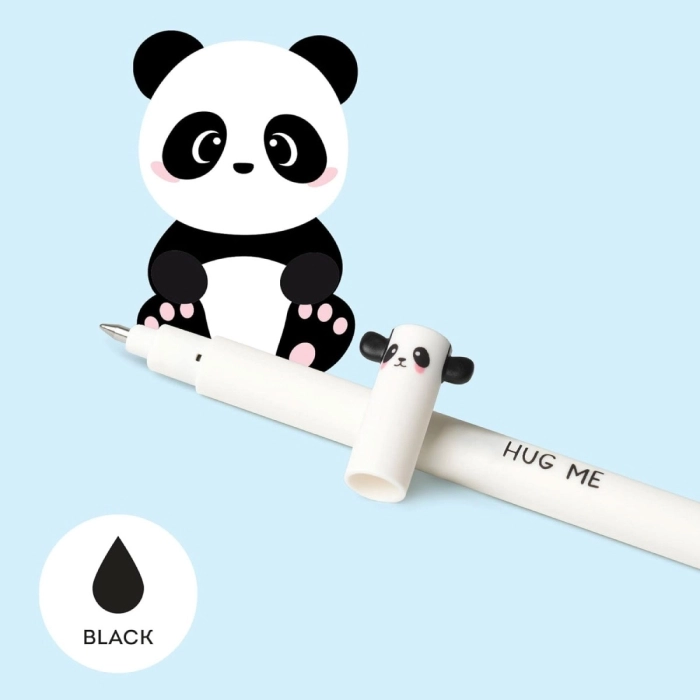 penna gel cancellabile panda - inchiostro nero ricaricabile