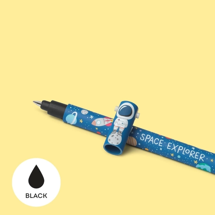 penna gel cancellabile spazio - inchiostro nero ricaricabile