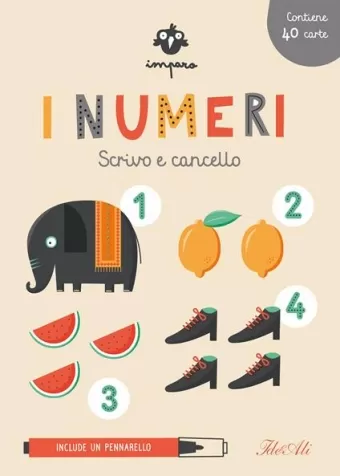 i numeri. scrivo e cancello. ediz. a colori. con pennarello cancellabile. con 40 carte