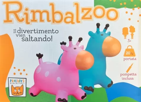 rimbalzoo - carmela la mucca rosa - cavalcabile/gonfiabile con pompetta inclusa: 1