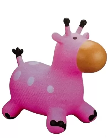 rimbalzoo - carmela la mucca rosa - cavalcabile/gonfiabile con pompetta inclusa: 2