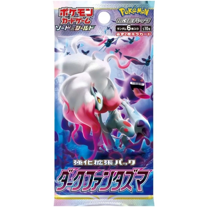 pokemon gcc - pokemon spada e scudo - dark phantasma s10a - bustina singola 6 carte (jap)