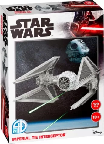 star wars - imperial tie interceptor fighter - puzzle 3d