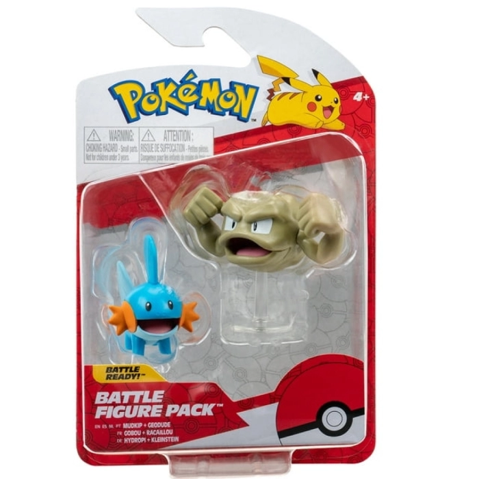 pokemon - battle figure - mudkip & geodude