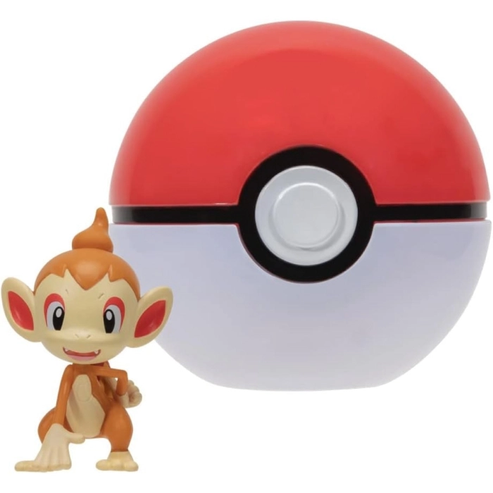 pokemon - clip n go - chimchar & poke ball