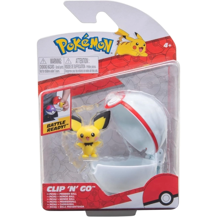 pokemon clip n go wave 2 - pichu & premier ball