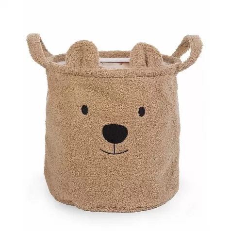 cesto portaoggetti teddy beige - 30x30x30 cm - ultra-morbido!