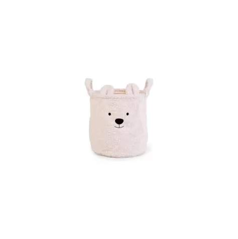 cesto portaoggetti teddy white - 30x30x30 cm - ultra-morbido!