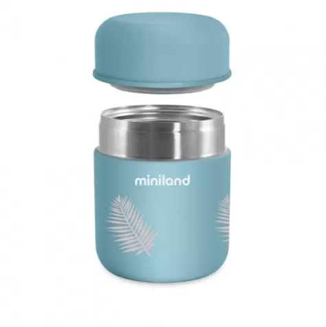 thermos per solidi mini 280ml con palme azzurro