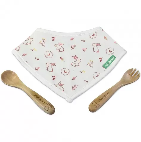 natur picneat bunny - bavaglino e posate