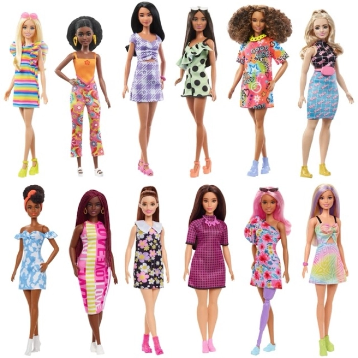 barbie fashionistas - barbie con vestiti alla moda - modello assortito