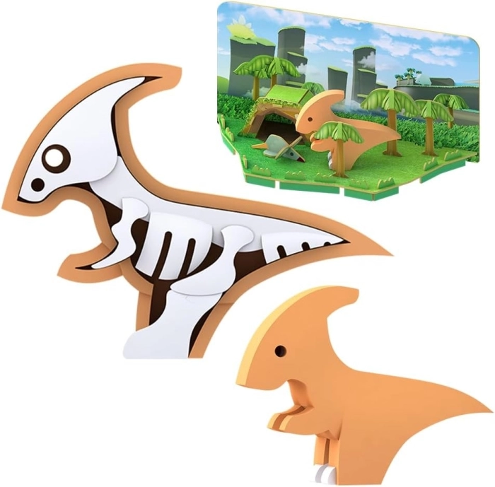 half toys - dino friends - parasaurolofo con diorama: 2