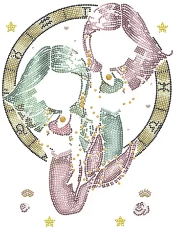 zodiac: gemini - diamond dotz intermediate dd7.071 40x30cm