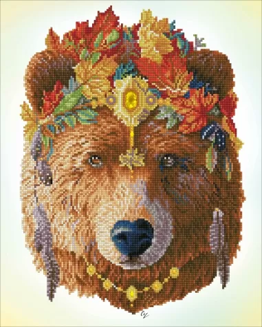 bohemian bear - diamond dotz intermediate dd11.001 41x51cm