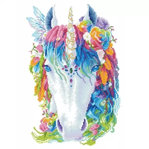 mystic unicorn - diamond dotz intermediate dd11.004 62x35cm