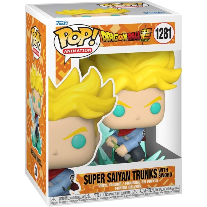 dragon ball super - super saiyan trunks with sword 9cm - funko pop 1281