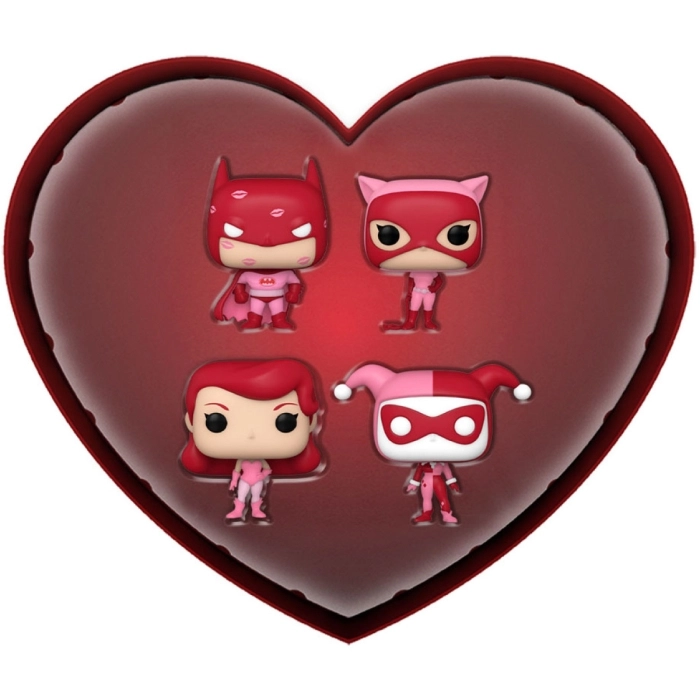 dc comics: valentines - dc classic box 4 personaggi - funko pop