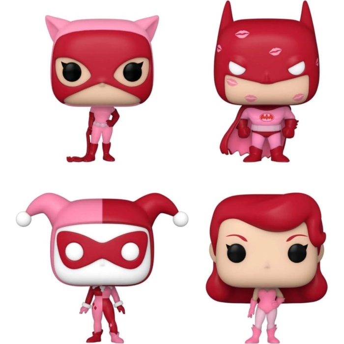 dc comics: valentines - dc classic box 4 personaggi - funko pop