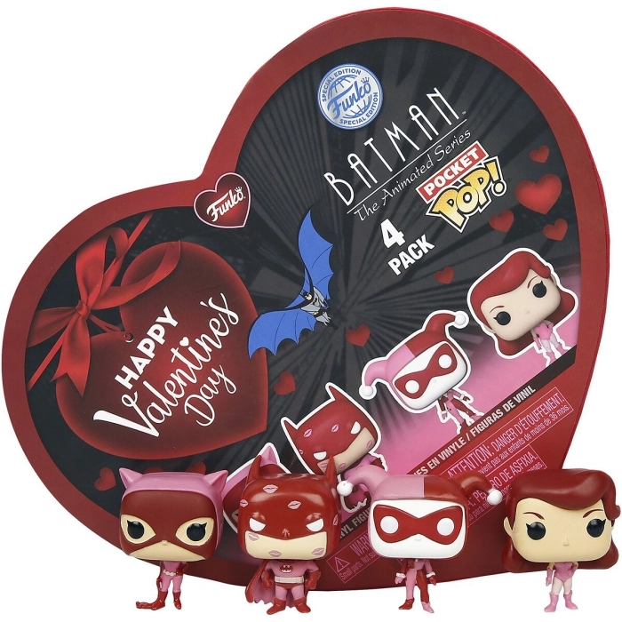 dc comics: valentines - dc classic box 4 personaggi - funko pop