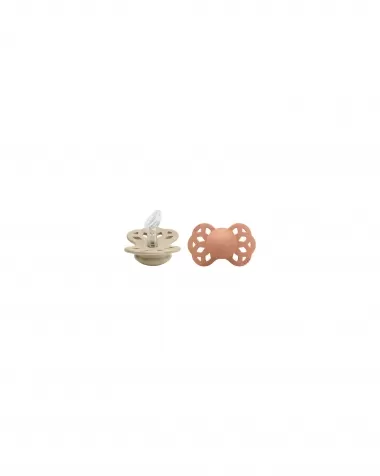 set di 2 ciucci infinity - tettarella anatomica in silicone - vaniglia/pesca - senza pba e pvc!: 2